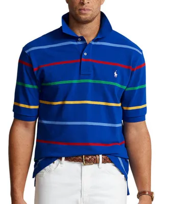 Polo Ralph Lauren Big & Tall Classic-Fit Striped Short Sleeve Mesh Polo Shirt