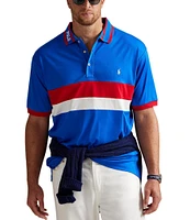 Polo Ralph Lauren Big & Tall Classic Fit Racing Striped Soft Cotton Short Sleeve Polo Shirt