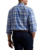 Polo Ralph Lauren Big & Tall Classic Multi Fit Plaid Oxford Long Sleeve Woven Shirt