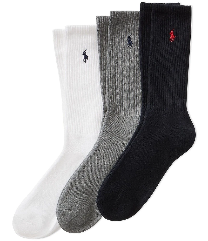 Polo Ralph Lauren Big & Tall Cotton-Blend Crew Socks 3-Pack