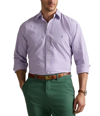 Polo Ralph Lauren Big & Tall Gingham Print Oxford Long Sleeve Woven Shirt