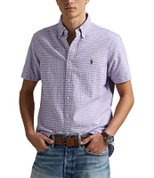 Polo Ralph Lauren Big & Tall Gingham Oxford Short Sleeve Woven Shirt