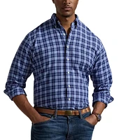 Polo Ralph Lauren Big & Tall Performance Stretch Plaid Oxford Long-Sleeve Woven Shirt