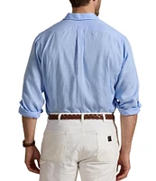 Polo Ralph Lauren Big & Tall Piece Dye Linen Long Sleeve Woven Shirt