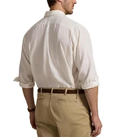 Polo Ralph Lauren Big & Tall Piece Dye Linen Long Sleeve Woven Shirt