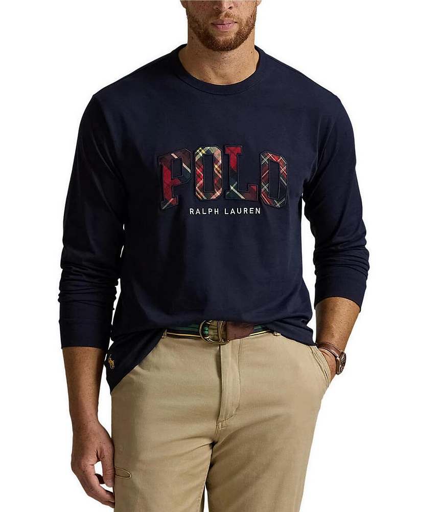 Polo Ralph Lauren Big & Tall Plaid Logo Long Sleeve T-Shirt