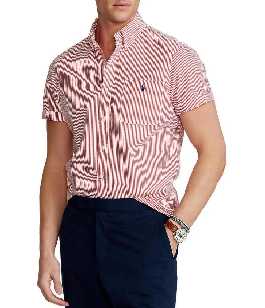 Polo Ralph Lauren Big & Tall Seersucker Short-Sleeve Woven Shirt