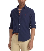 Polo Ralph Lauren Big & Tall Solid Garment-Dye Oxford Long Sleeve Woven Shirt