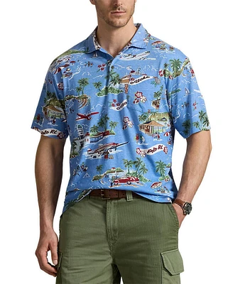 Polo Ralph Lauren Big & Tall Summer Holiday Bear Linen-Blend Short Sleeve Polo Shirt