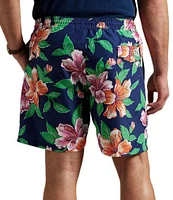 Polo Ralph Lauren Big & Tall Traveler Classic Iconic Hibiscus 6.5#double; Inseam and 7.5#double; Inseam Swim Trunks