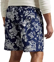 Polo Ralph Lauren Big & Tall Traveler Classic Polo Bear Tropical Printed 6.5#double; Inseam and 7.5#double; Inseam Swim Trunks