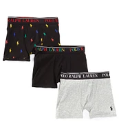 Polo Ralph Lauren Big Boys 8-20 Cotton Stretch Boxer Brief 3-Pack