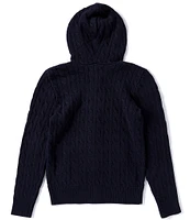 Polo Ralph Lauren Big Boys 8-20 Long Sleeve Cable-Knit Hooded Cardigan