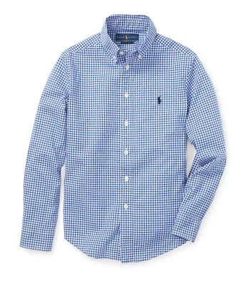 Polo Ralph Lauren Big Boys 8-20 Long Sleeve Gingham Poplin Sportshirt