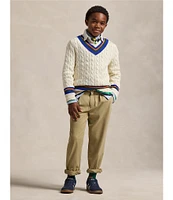 Polo Ralph Lauren Big Boys 8-20 Long Sleeve Iconic Cricket Sweater