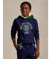 Polo Ralph Lauren Big Boys 8-20 Long-Sleeve Logo Color-Blocked Fleece Hoodie