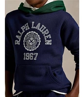 Polo Ralph Lauren Big Boys 8-20 Long-Sleeve Logo Color-Blocked Fleece Hoodie