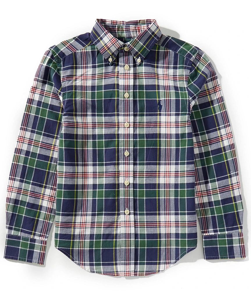 Polo Ralph Lauren Big Boys 8-20 Long-Sleeve Madras Plaid Woven Shirt