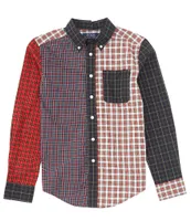 Polo Ralph Lauren Big Boys 8-20 Long Sleeve Mixed Media Plaid Poplin Fun Shirt