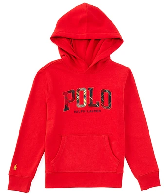 Polo Ralph Lauren Big Boys 8-20 Long-Sleeve Plaid-Logo Fleece Hoodie