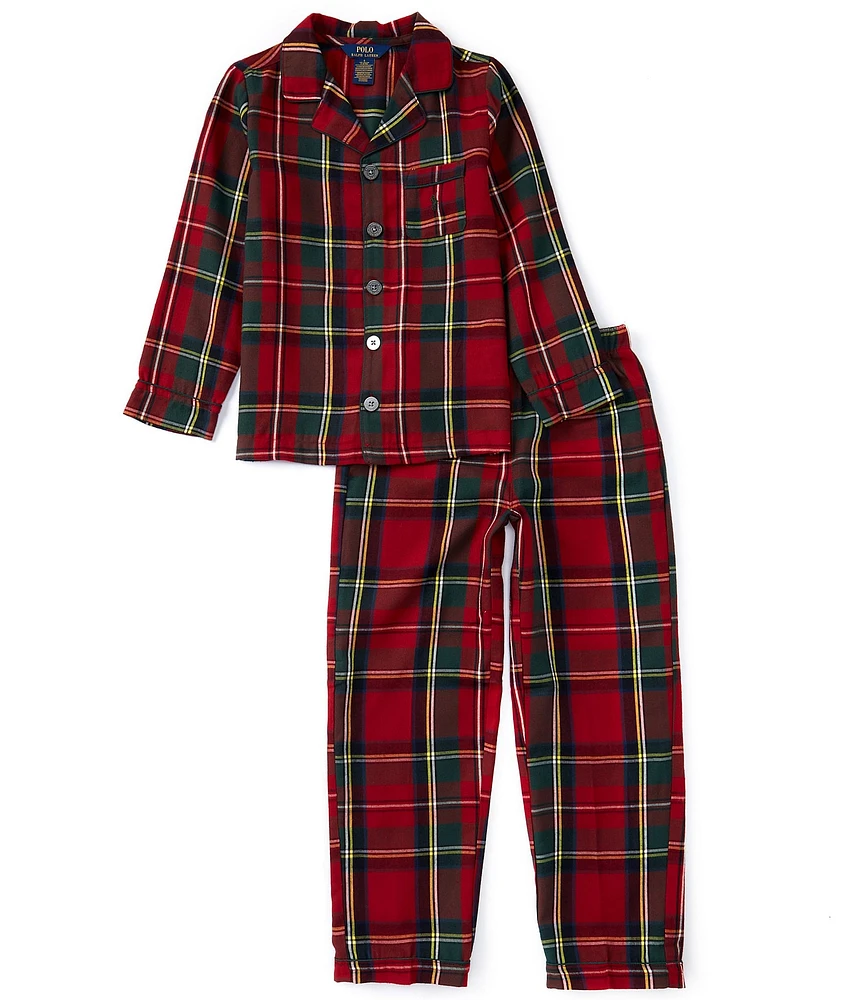 Polo Ralph Lauren Big Boys 8-20 Long Sleeve Plaid Pajama Set