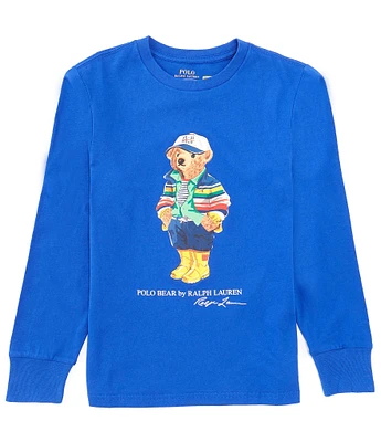 Polo Ralph Lauren Big Boys 8-20 Long Sleeve Polo Bear Jersey Graphic T-Shirt