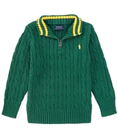 Polo Ralph Lauren Big Boys 8-20 Long Sleeve Quarter-Zip Cable-Knit Sweater