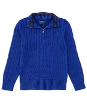 Polo Ralph Lauren Big Boys 8-20 Long Sleeve Quarter-Zip Cable-Knit Sweater