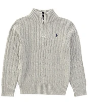 Polo Ralph Lauren Big Boys 8-20 Long Sleeve Quarter-Zip Cable-Knit Sweater