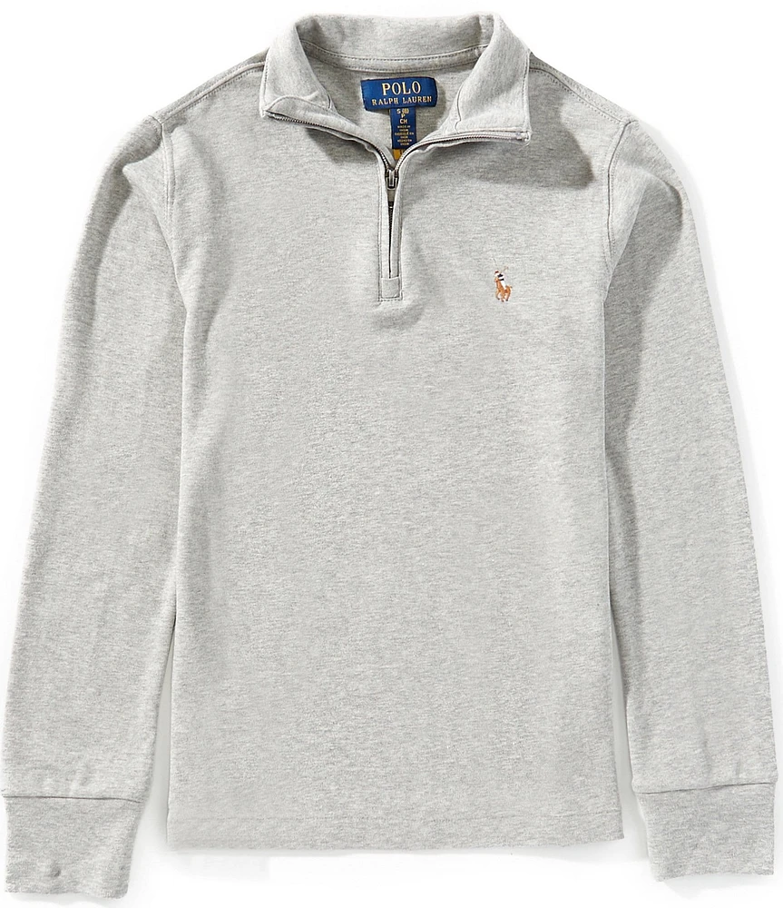 Polo Ralph Lauren Big Boys Long-Sleeve Quarter-Zip Interlock Pullover