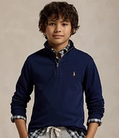 Polo Ralph Lauren Big Boys Long-Sleeve Quarter-Zip Interlock Pullover