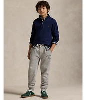 Polo Ralph Lauren Big Boys Long-Sleeve Quarter-Zip Interlock Pullover