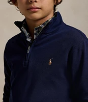 Polo Ralph Lauren Big Boys Long-Sleeve Quarter-Zip Interlock Pullover