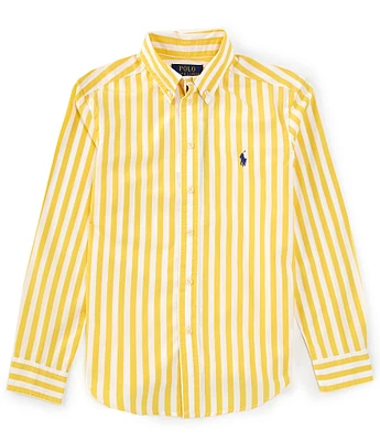 Polo Ralph Lauren Big Boys 8-20 Long Sleeve Striped Poplin Shirt