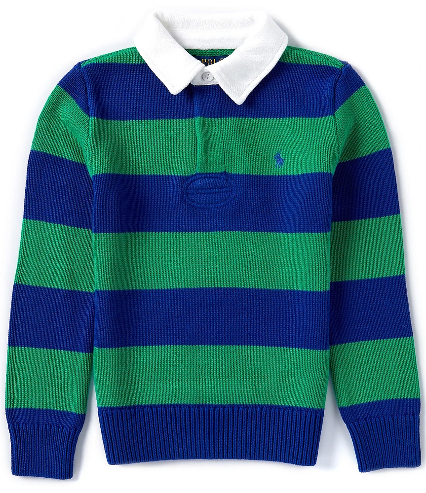 Polo Ralph Lauren Big Boys 8-20 Long Sleeve Striped Rugby Sweater