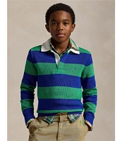 Polo Ralph Lauren Big Boys 8-20 Long Sleeve Striped Rugby Sweater