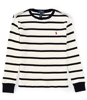 Polo Ralph Lauren Big Boys 8-20 Long Sleeve Striped Waffle-Knit T-Shirt