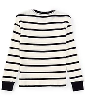 Polo Ralph Lauren Big Boys 8-20 Long Sleeve Striped Waffle-Knit T-Shirt