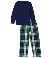 Polo Ralph Lauren Big Boys 8-20 Long-Sleeve T-Shirt And Plaid Pants Pajama Set