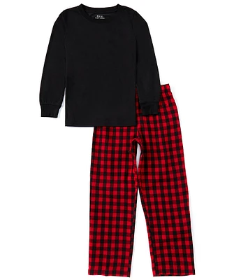 Polo Ralph Lauren Big Boys 8-20 Long-Sleeve T-Shirt And Plaid Pants Pajama Set