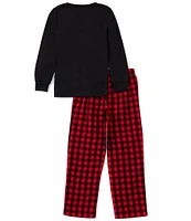 Polo Ralph Lauren Big Boys 8-20 Long-Sleeve T-Shirt And Plaid Pants Pajama Set