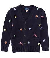 Polo Ralph Lauren Big Boys 8-20 Long Sleeve Varsity-Inspired Cardigan