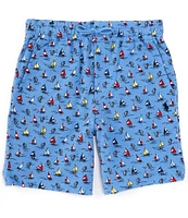 Polo Ralph Lauren Big Boys 8-20 Sailboat Print Spa Terry Shorts