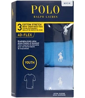 Polo Ralph Lauren Big Boys 8-20 Short Sleeve Classic Crewneck T-Shirt 3-Pack