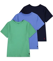 Polo Ralph Lauren Big Boys Short Sleeve Classic Crewneck T-Shirt 3-Pack