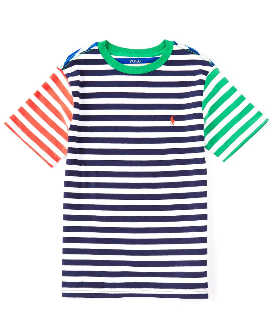 Polo Ralph Lauren Big Boys 8-20 Short Sleeve Color Block Striped Jersey T-Shirt