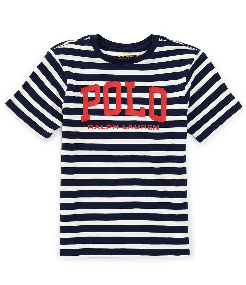 Polo Ralph Lauren Big Boys 8-20 Short Sleeve Logo Striped Jersey T-Shirt