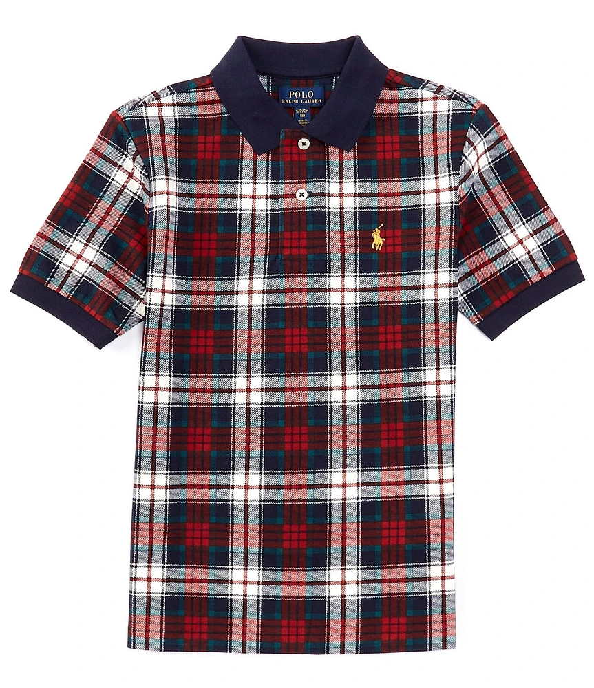 Polo Ralph Lauren Big Boys 8-20 Short-Sleeve Plaid Mesh Polo Shirt