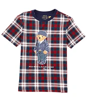 Polo Ralph Lauren Big Boys 8-20 Short Sleeve Polo Bear Plaid Jersey T-Shirt