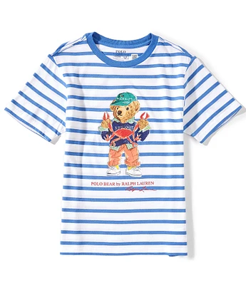 Polo Ralph Lauren Big Boys 8-20 Short-Sleeve Polo Bear Striped Jersey T-Shirt